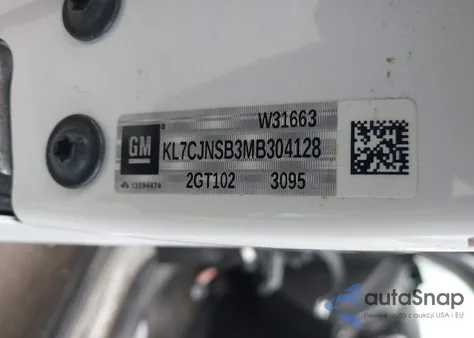 2021 Chevrolet Trax Awd Ls из США, поврежденный, VIN KL7CJNSB3MB304128